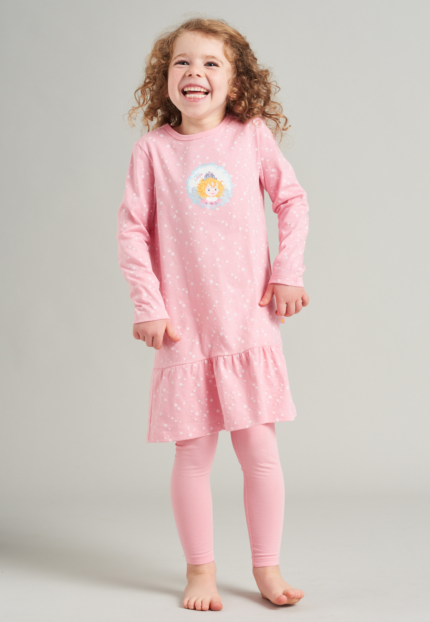 Schlafanzug lang rosa Prinzessin Lillifee Nachthemd Schiesser Mädchen
