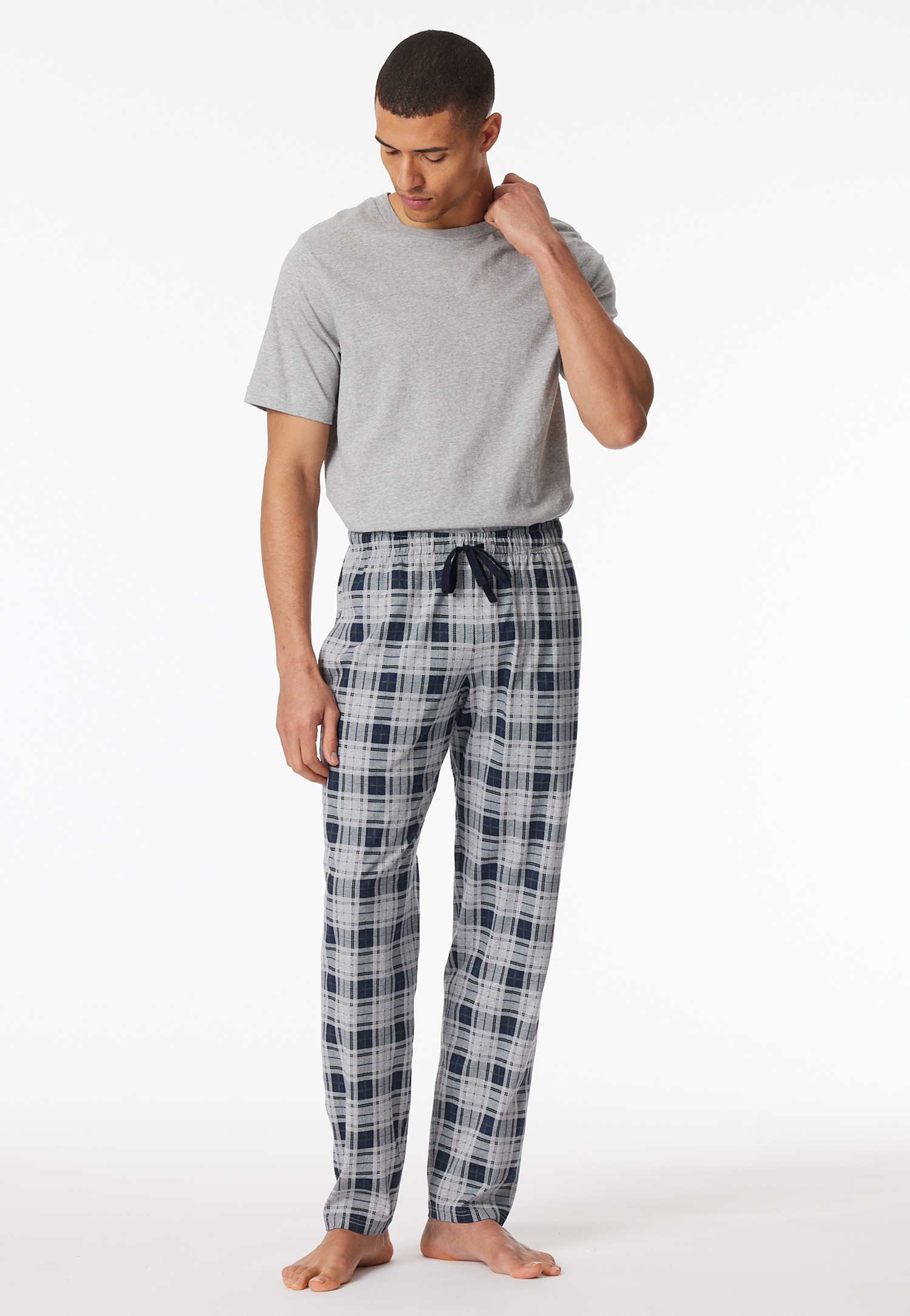 Hose lang multicolor kariert - Mix+Relax | SCHIESSER