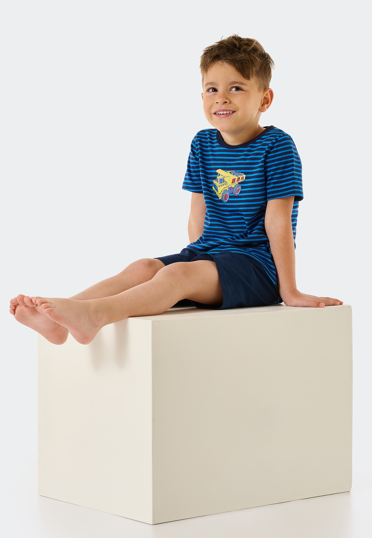 Schiesser Jungen Schlafanzug – Langarm, Aus Bio-Baumwolle, Gemustert