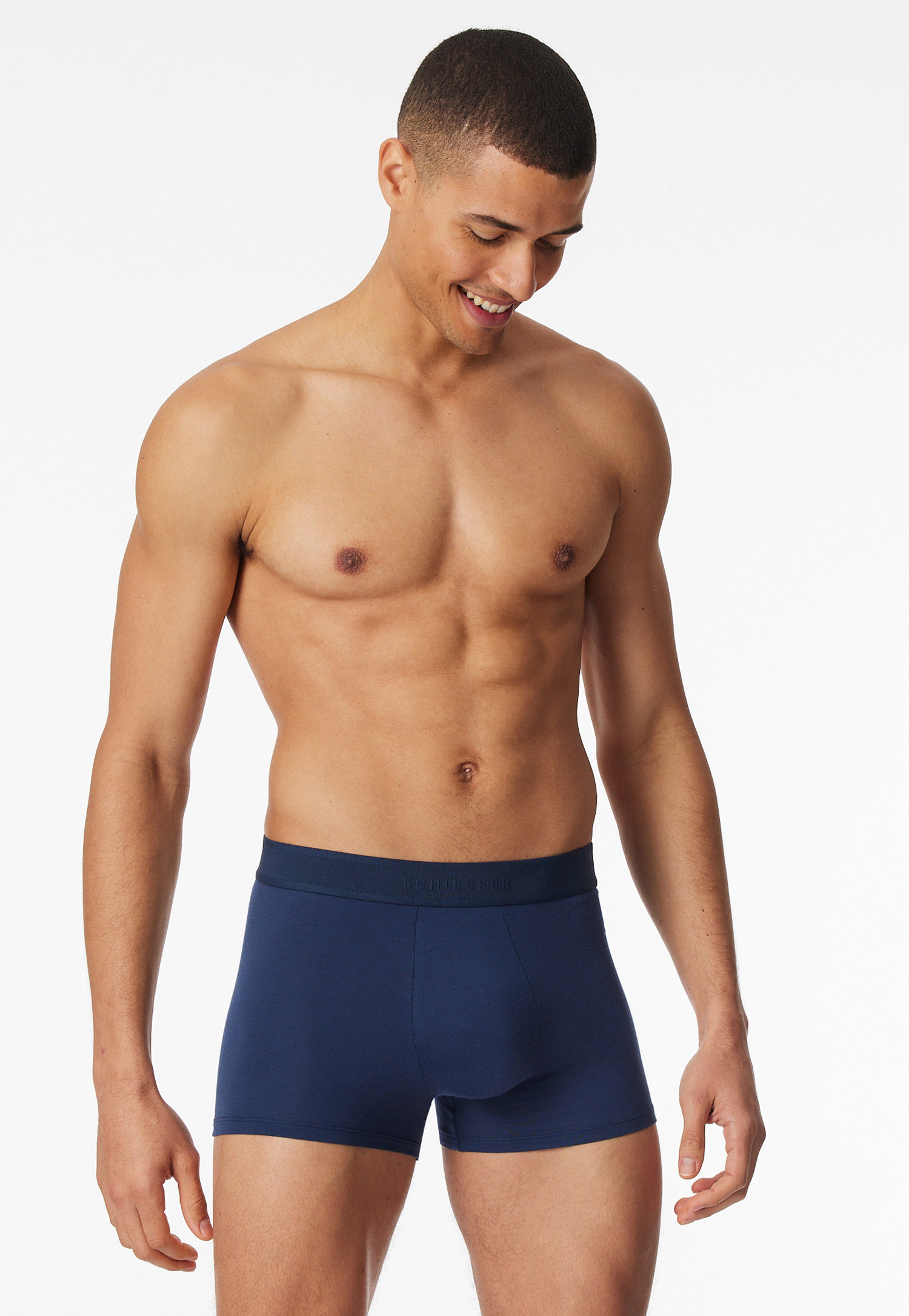 Schiesser Men's Boxer Shorts (Pack Of 2), Black, S