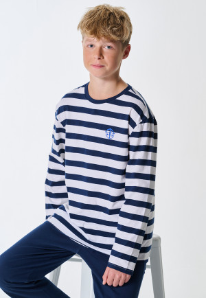 Pyjama lange strepen admiraal - SCHIESSER 150 Years