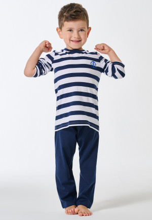 Pyjama lang unisex strepen admiraal - SCHIESSER 150 Years