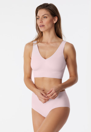Brassière microfibre coussinets amovibles rose tendre - Invisible Soft