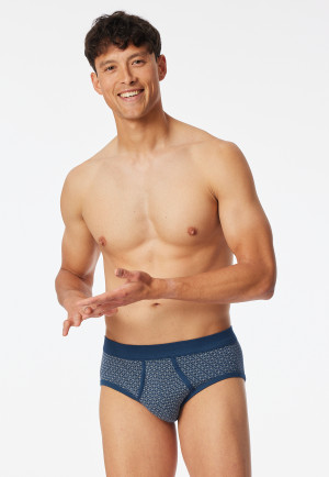 Sportslips 2er-Pack Feinripp Eingriff indigo gemustert - Original Classics