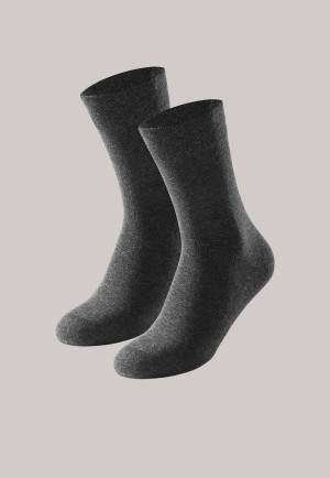 Herrensocken 2er-Pack stay fresh anthrazit-melange - Bluebird