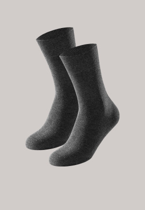 Chaussettes homme par lot de deux anthracite chiné - Long Life Cool