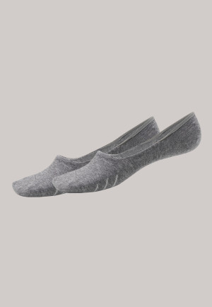 Socquettes par lot de 2, gris argenté chiné - Long Life Cool