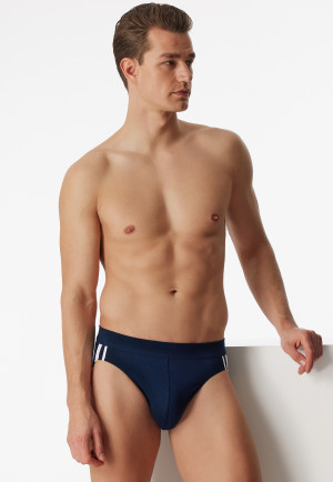 Rio-slips, set van 3, met strepen, donkerblauw - 95/5
