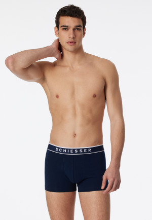 Shorts, set van 3  met geweven elastische tailleband, donkerblauw - 95/5