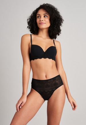 High-waisted panty all-over lace black - Feminine Lace