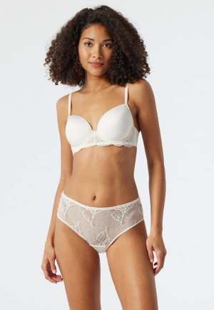 String taille haute dentelle Lurex blanc cassé - Glam Lace