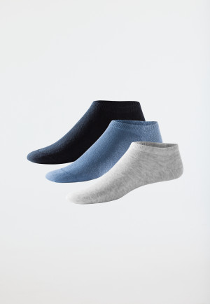 Damensneaker Socken 3er-Pack Organic Cotton mehrfarbig - 95/5