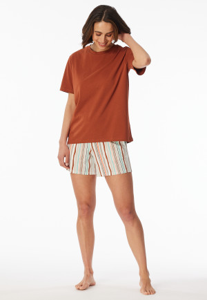 Shirt kurzarm terracotta - Mix+Relax