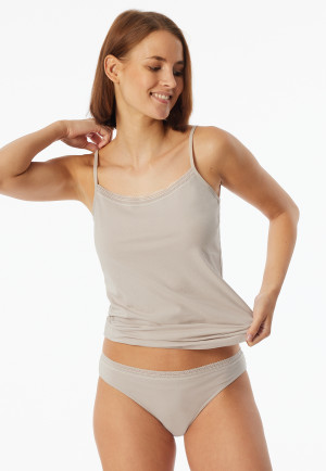 Rio-Slips 2er-Pack Spitze graphit/grau-jaspe - Cotton Lace