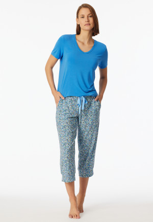 3/4-long lounge pants modal floral print multicolor - Mix+Relax