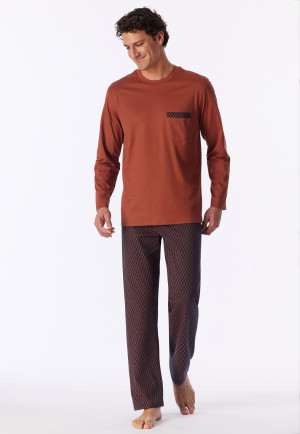 Pyjama long imprimé cuivré - « Comfort Nightwear »