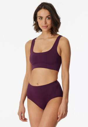 Bustier seamless plum - Seamless matt