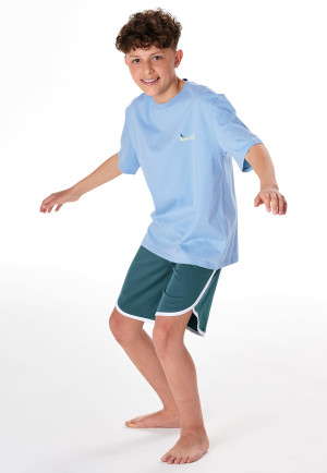 Schlafanzug kurz Waves pacific blue - Teens Nightwear