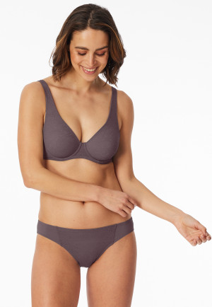 Slip rio in pizzo opaco malva - Air