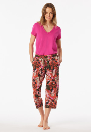 Loungebroek 3/4 lang met terracotta patroon - Mix+ Relax