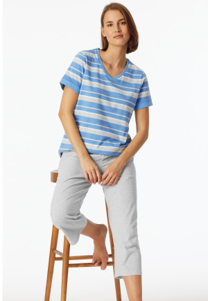 3/4-long pyjamas light blue - Casual Essentials