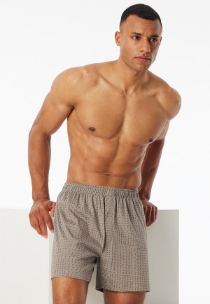 Boxershorts Interlock clay gemustert - Fine Interlock