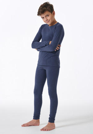 Shirt langarm unisex dunkelblau - Active