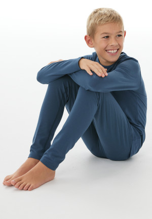 Caleçon long unisexe thermo, bleu foncé - Thermo