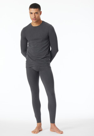 Long-sleeve mottled dark grey shirt - Casual Warming