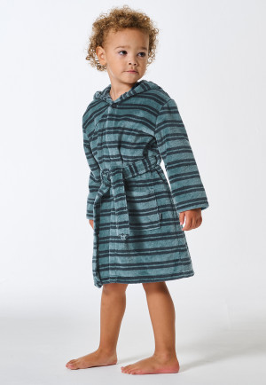 Velour stripes mineral bathrobe - Kids Nightwear