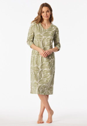 Nachthemd lange mouwen in limoen patroon - Comfort Essentials