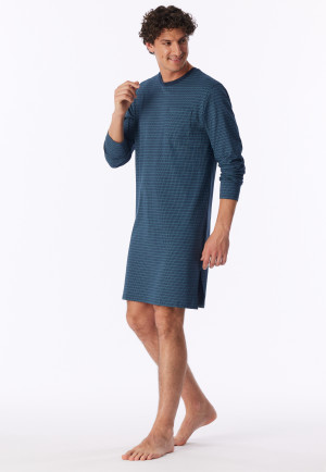 Camicia da notte a maniche lunghe blu intenso - Comfort Essentials
