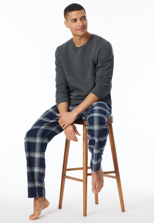 Sweatshirt dunkelgrau gemustert - Mix+Relax