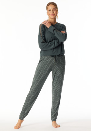 Broek lange manchetten bloemen multicolour - Mix+ Relax