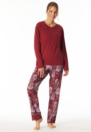 Shirt langarm rundhals dunkelrot - Mix+Relax
