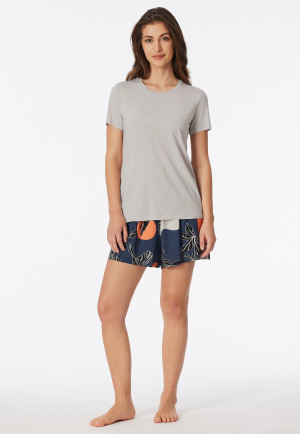Shirt short sleeve round neck gray-jaspé-gray - Mix+Relax