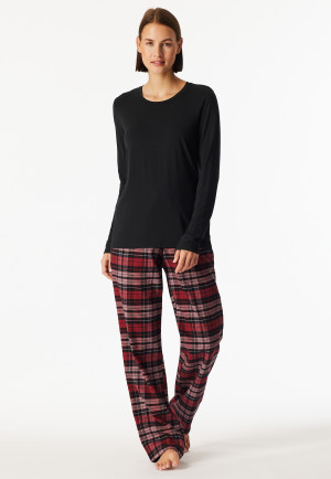 Shirt langarm rundhals schwarz - Mix+Relax
