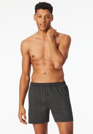 Boxer shorts 2-pack jersey plain patterned paper airplane brown - Boxer shorts multipacks