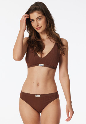 Retro-Slip Ajourée seamless dunkelbraun - Revival Alma