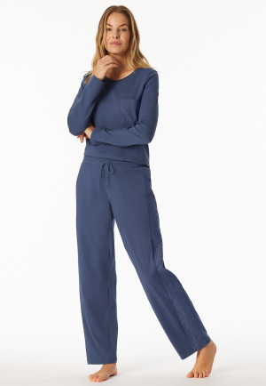 Pigiama lungo blu denim - Casual Nightwear