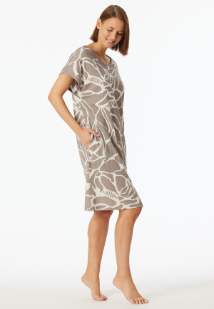 Nachthemd kurzarm Interlock clay - Modern Nightwear