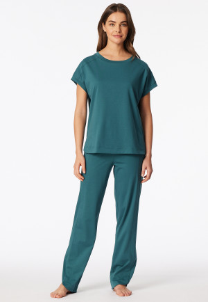 Maglietta a maniche corte mercerizzata interlock verde - Mix+ Relax