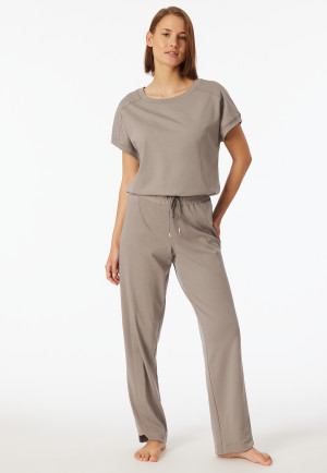 Hose lang merzerisierter Interlock clay - Mix+Relax