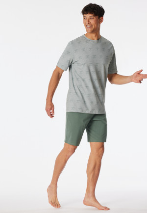 Korte pyjama palm kaki - 95/5