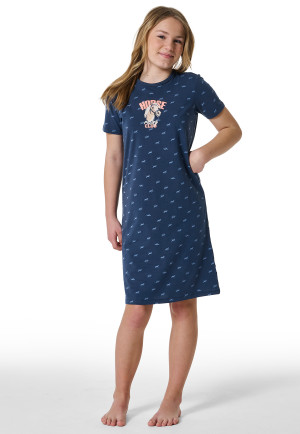 Sleep shirt short sleeve horses midnight blue - Horse World