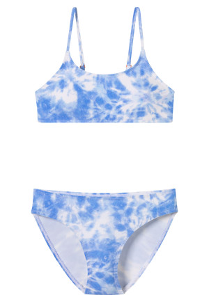 Bustier-Bikini Wirkware recycelt LSF40+ Batik aquarium - Aqua