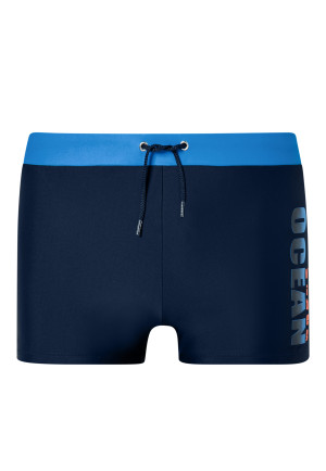 Knitwear recycled SPF40+ school sports swimming trunks blue - AQUA Teen Boys