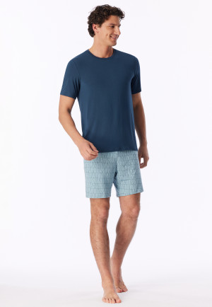 Short Pyjamas, Deep Blue - Long Life Soft