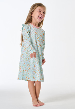 Nachthemd langarm Rüschen Herzchen multicolor - Kids Nightwear
