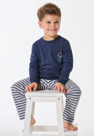 Pigiama lungo a righe blu scuro - Nightwear per bambini